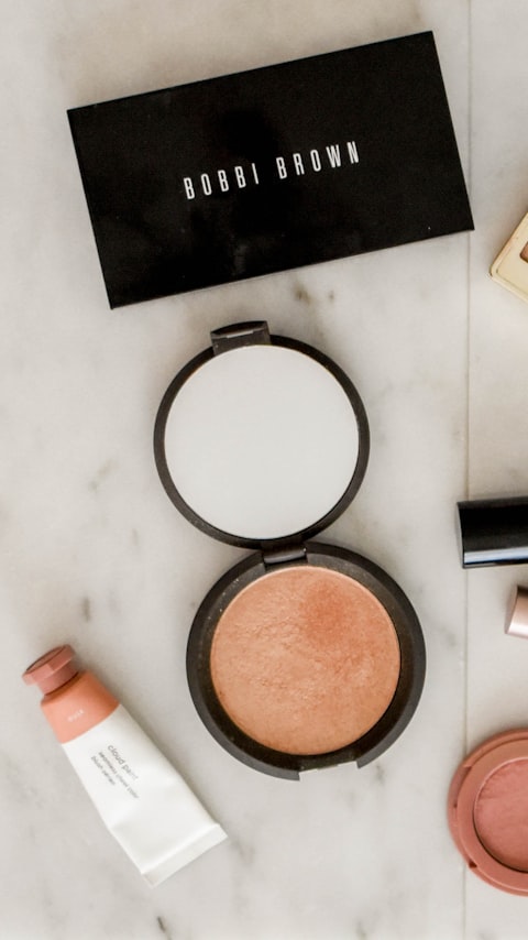Get-ready-with-me makeup flat lay